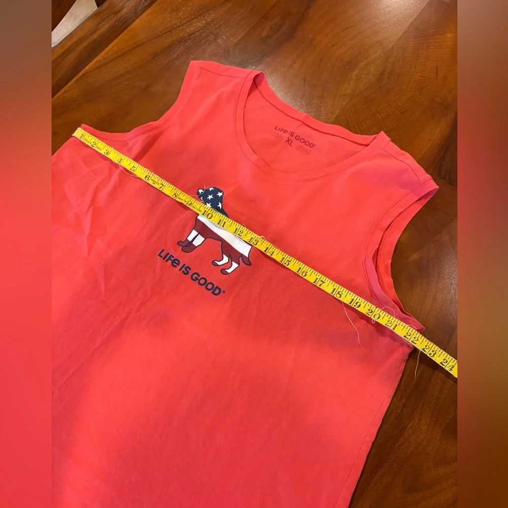 Life Is Good Red Patriotic Tank Top, size xl, by Life is good - Picture 6 of 7